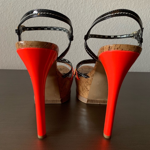 Multi-colored Neon High Heel Sandals - Picture 4 of 6